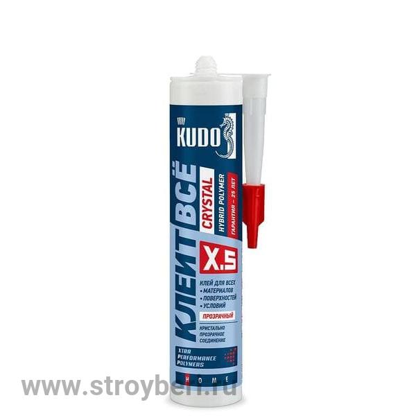 KX-5T Клей KUDO Клеит Все CRYSTAL на основе гибридных полимеров, прозрачный 280 мл