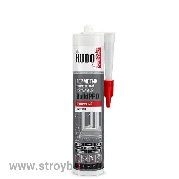 SMS-130 Герметик KUDO PROFF силиконовый нейтральный, прозрачный 280 мл Д