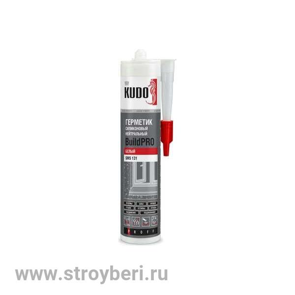 SMS-131 Герметик KUDO PROFF силиконовый нейтральный, белый 280 мл Д