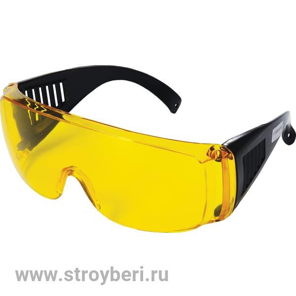 7015008 Очки защитные желтые с дужками