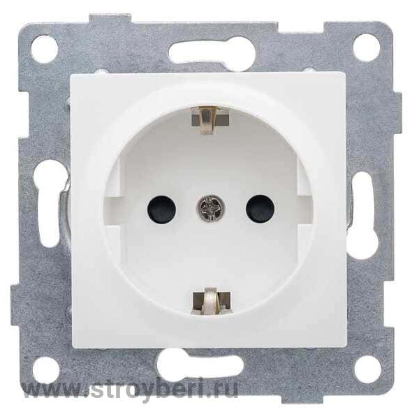 С11Р4/С11Р3-001 GUSI Ugra МЕХАНИЗМ  Роз. 1-ой с/з с з/ш,  скрытая  установка, 16А, 250В. Цвет белый.