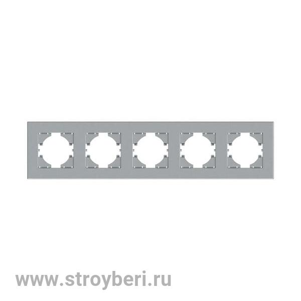 С1115-004 GUSI City РАМКА 5-местная, цвет серебро.