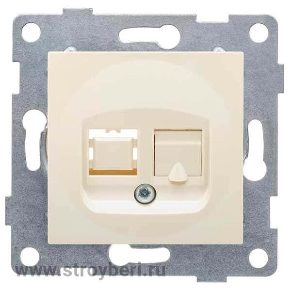 С11К1-003 GUSI Ugra МЕХАНИЗМ розетки  компьютерной RJ45, одинарной, скрытая установка.  Цвет бежевый