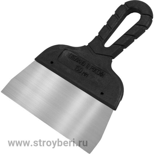 311-1200 Шпатель с черной ручкой нерж.сталь 200 мм, зуб 8*8 мм 'B.E.' (20шт/уп)