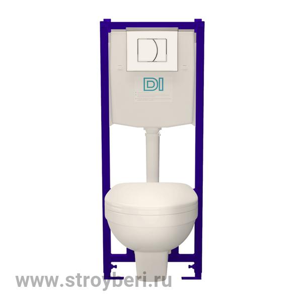 Инсталяция комплект 'Рио' (подвес.унитаз с сидением полипропилен микролифт, панель белая) (Rosa)