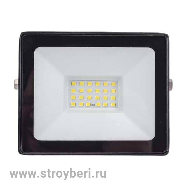 SQ0336-0232 Прожектор светодиодный СДО-04-020Н-Ф (с фотореле) 20 Вт, 6500 К, IP65, черный, Народный