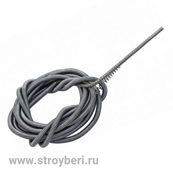 Трос сантехнический 9,0м. (6мм) с ручкой 83