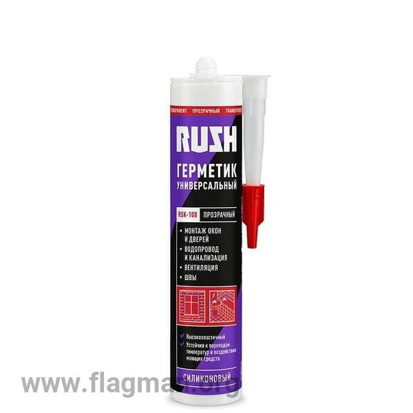 RSK-101 Герметик RUSH RSK-101 силиконовый универсальный, белый, 230 мл
