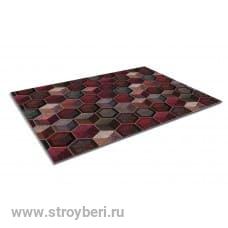 Коврик влаговпитывающий SHAHINTEX DIGITAL PRINT Куб 100*150 Бордовый