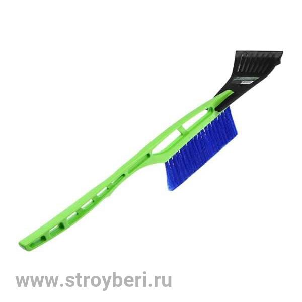 Щетка авто. снег со скребком д/твёрдого льда Oktan зеленая  А3-01-04