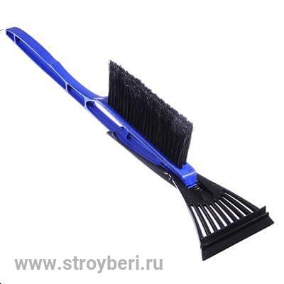 Щетка-сметка+скребок IP103 синяя 51,8см 775-048