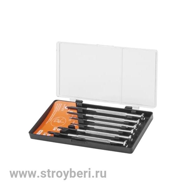 SQ1013-0301 Набор отверток для точных работ №1, с намагниченным наконечником, 6 предметов 'Гранит'