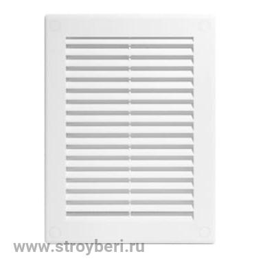 Решетка вентиляционная вытяжная 200*250 с сеткой,ABS пластик,белая.СерияTRU