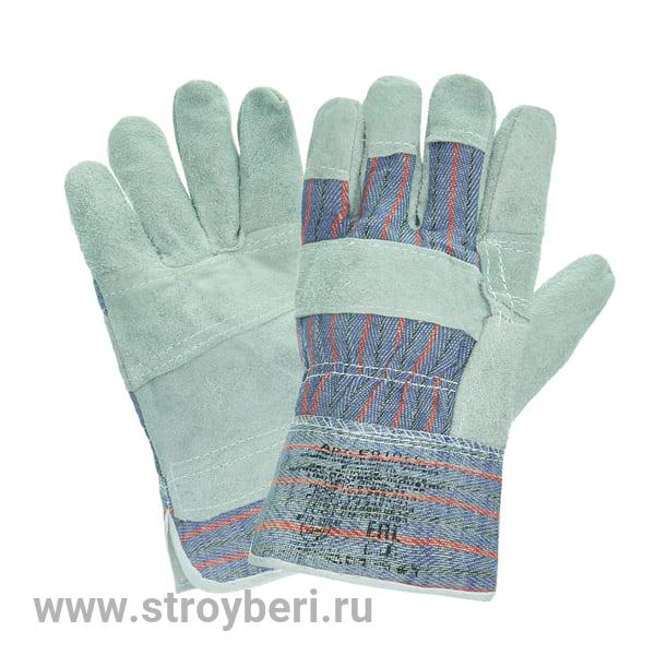 Перчатки спилковые Ангара комбинированные./12/
