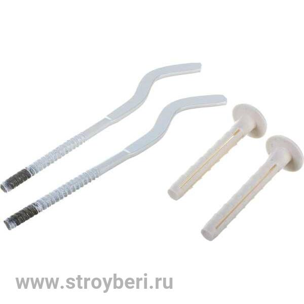 Кронштейн для радиатора с дюбелем анкерный белый 7*180мм