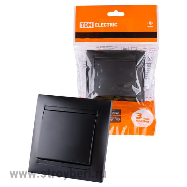 SQ1815-0601 Выключатель 1 кл. 10А графит 'Лама' TDM