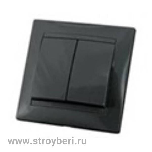 SQ1815-0602 Выключатель 2-х кл. 10А графит 'Лама' TDM