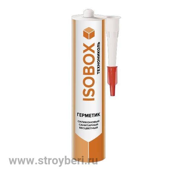 Герметик ISOBOX силиконовый санитарный бесцветный 260 мл