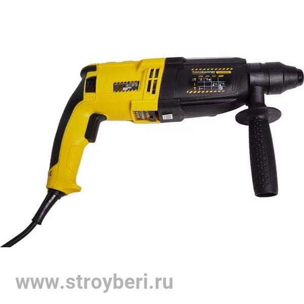 HRH0828RE Перфоратор Hanskonner,850 Вт,3 реж,3.2 Дж,0-5100 уд/м,0-1300 об/м,4м рез.кабель,кейс