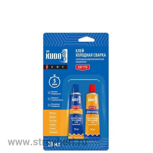 KBT-770 Клей эпоксидный двухкомпонентный прозрачный KUDO HOME 20мл