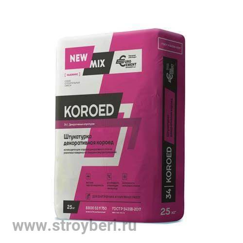 Штукатурка декоративная Нью Микс Короед Б2, 25кг