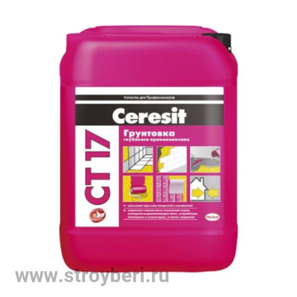 Проникающая грунтовка Церезит CT-17/5 л концентрат прозрачный