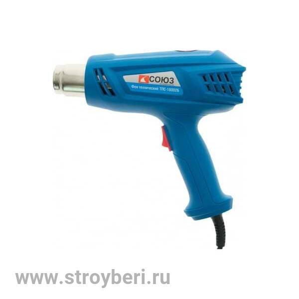 ! ТПС-18002Б Фен технический Союз, БАРБЕКЮ-МАСТЕР 1800 Вт, 2 ступени, 3 насадки
