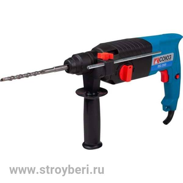 ПЕС-2585 Перфоратор СОЮЗ, SDS+, 850Вт, 3 режима, 0-4850 уд/мин, 0-1200об/мин, 3,2Дж, кейс