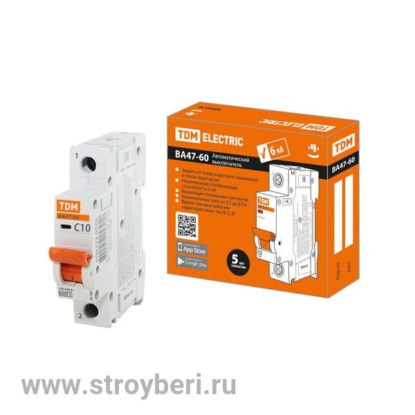 SQ0223-0012 Авт. выкл. ВА47-60 1Р 25А 6кА х-ка В TDM