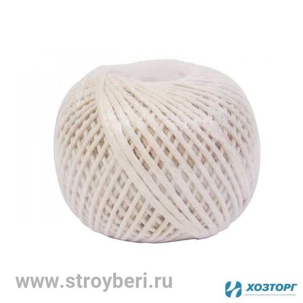 Шпагат х/б 100м белый клубок 38885