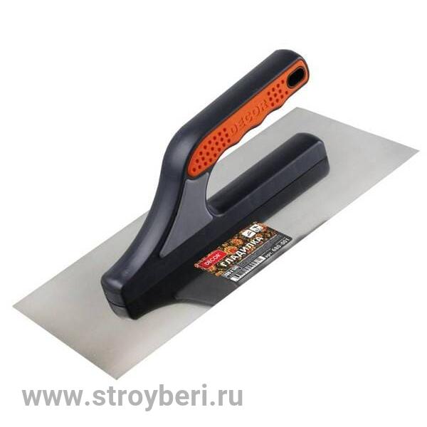 680-001 Гладилка DЕCOR, 3K, 280х130 мм, нерж. прямая, 0,7 мм (11шт/44шт)