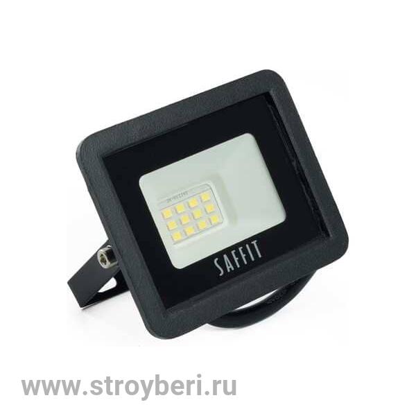 Saffit SFL90-10 10W 2835SMD 6400K IP65 AC220V/50Hz черный прожектор светодиодный 60*80*30мм