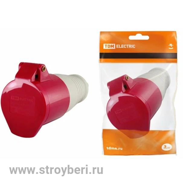 SQ0603-0011 Розетка 214 переносная 3Р+РЕ 16А 380В IP44 TDM