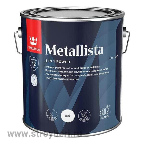 TIKKURILA METALLISTA A краска по ржавчине гл 2.3л