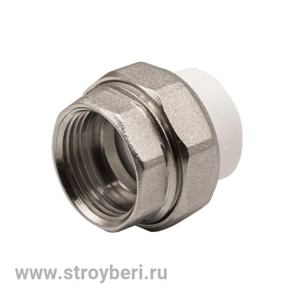 Муфта комб. разъемная, вн 20х3/4' EVER® plast БЕЛЫЙ (Россия)