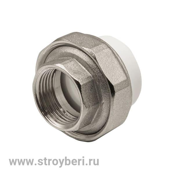 Муфта комб. разъемная, вн 25х3/4' EVER® plast БЕЛЫЙ (Россия)