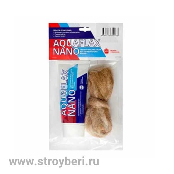 Комплект Уплотнительная паста 30г AQUAFLAX nano + лен 15 г