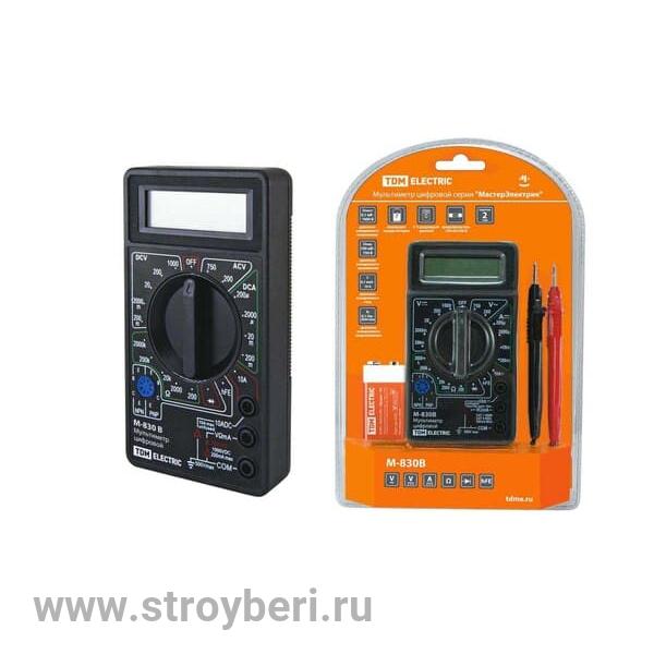 SQ1005-0001 Мультиметр цифровой серия 'МастерЭлектрик' М-830В TDM