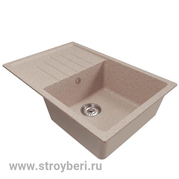 Мойка ML-GM19 с крылом, песочная (302), 750*500*200мм NEW