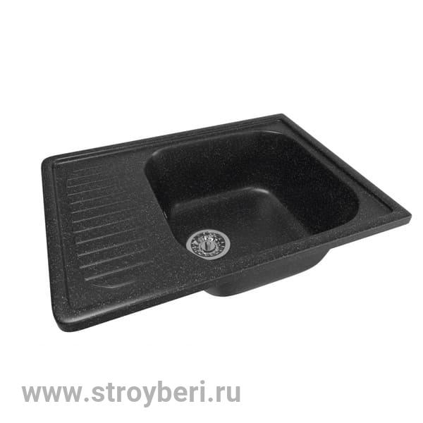 Мойка ML-GM18 с крылом, черная (308), 640*490*190мм NEW