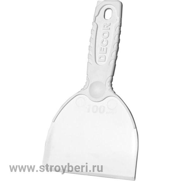 309-0100 Шпатель д/деликат. работ DECOR 100 мм, пласт. (10шт/160шт/800шт)ДН