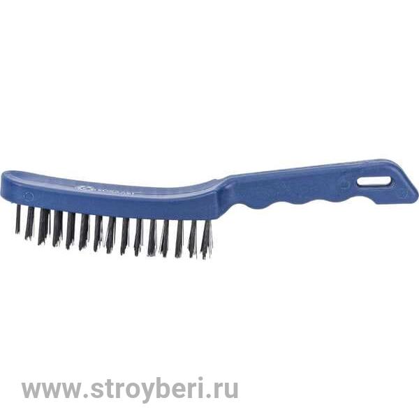 248-665 Кордщетка ручная КОБАЛЬТ 5-рядная стальная 280 мм, пластмассовая ручка