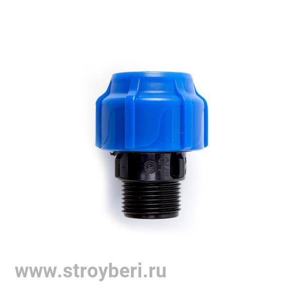 551263 Муфта переход. ПЭ с нар. труб. резьбой 32х1 1/4'' (обж.)  SPEKTR