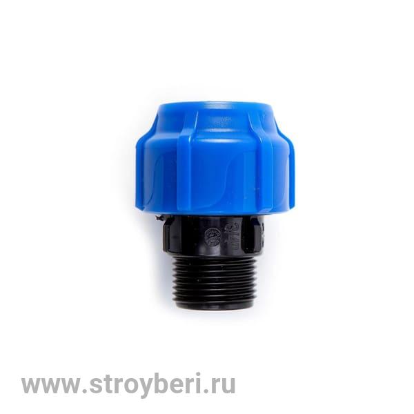 551260 Муфта переход. ПЭ с нар. труб. резьбой 32х1/2'' (обж.)  SPEKTR