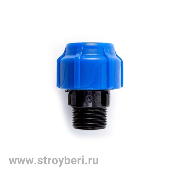 551261 Муфта переход. ПЭ с нар. труб. резьбой 32х3/4'' (обж.)  SPEKTR