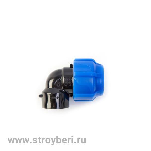 551280 Отвод ПЭ с внутр. труб. резьбой 32х1/2' (обж.) SPEKTR