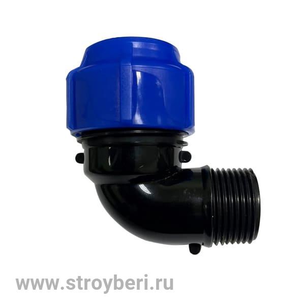 551291 Отвод ПЭ с наруж. труб. резьбой 25х1' (обж.)  SPEKTR