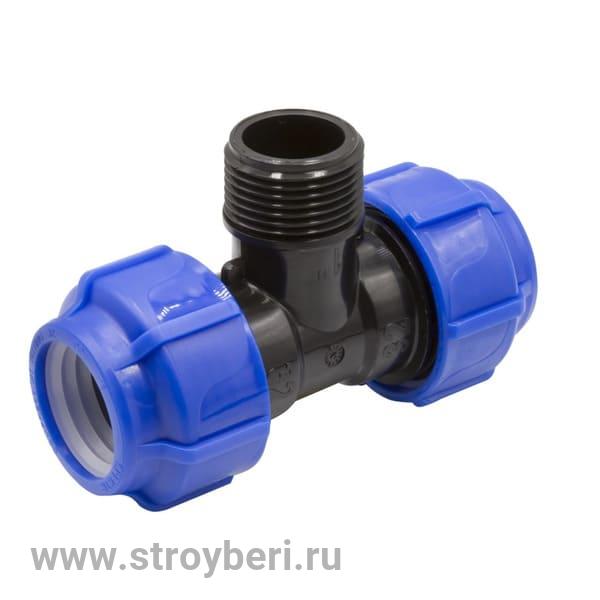 551325 Тройник ПЭ с наруж. труб. резьбой 32х1''х32 (обж.) SPEKTR