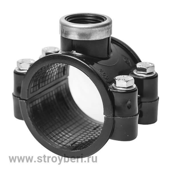 520992 Седелка ПЭ с внут. труб. резьбой 63 - 1 1/4' 4 болта (обж.)