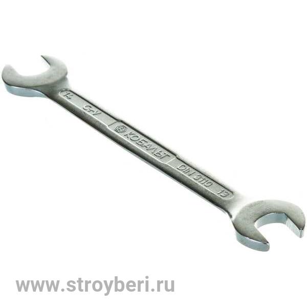 248-085 Ключ рожковый КОБАЛЬТ 13 x 14 мм Cr-V (1 шт.) подвес